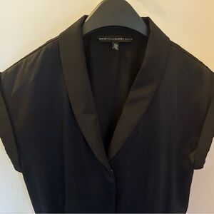 White House Black Market Classic Black Jumpsuit Satin